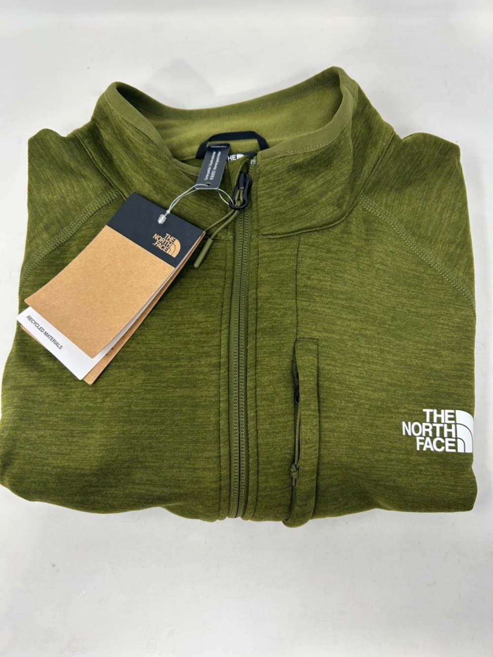 The North Face Olive Green Zip-Up Fleece